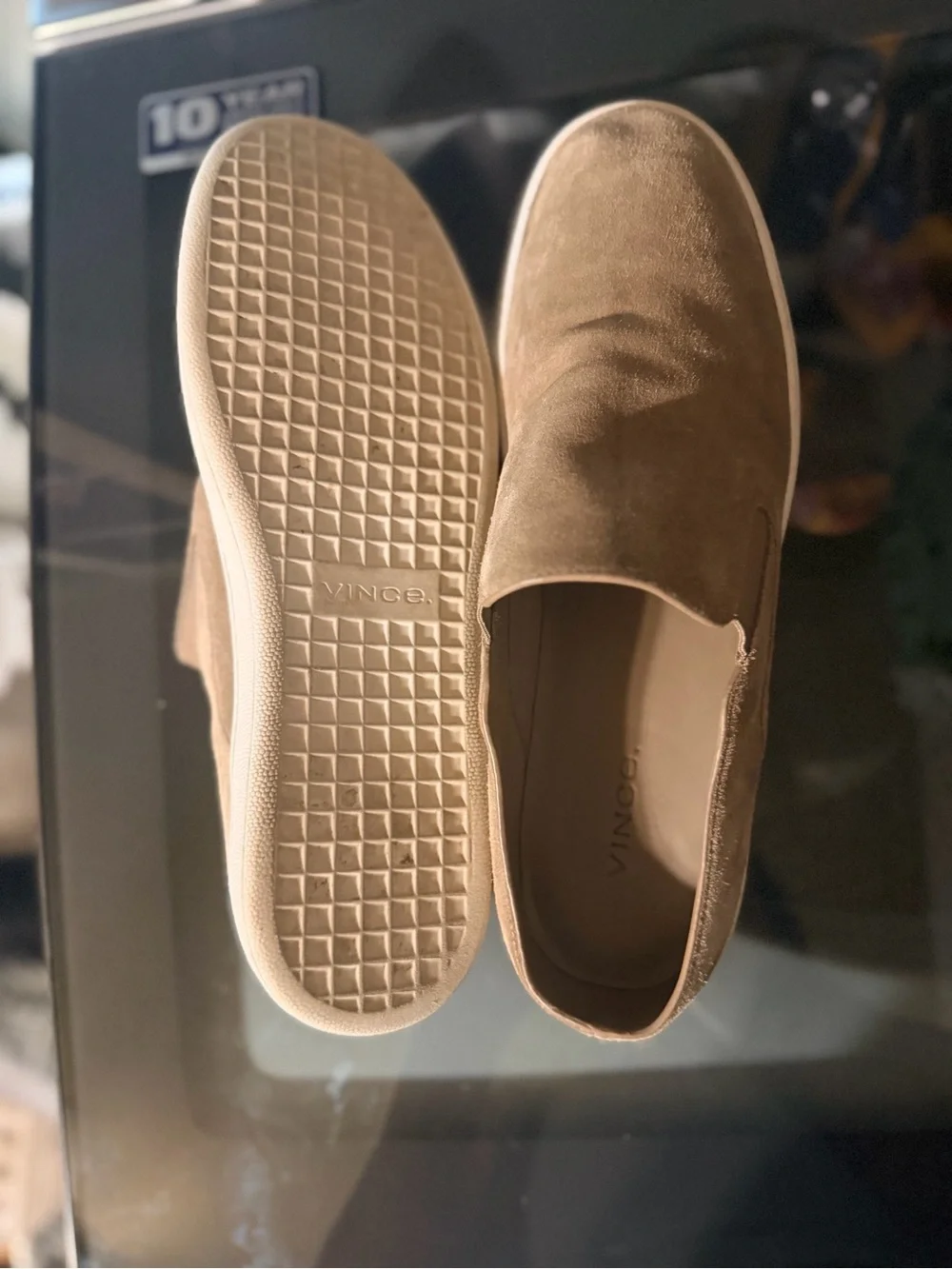 Vince Blair 5 Women’s Size 8 Tan Suede Slip On Sneakers Beige Casual Shoes